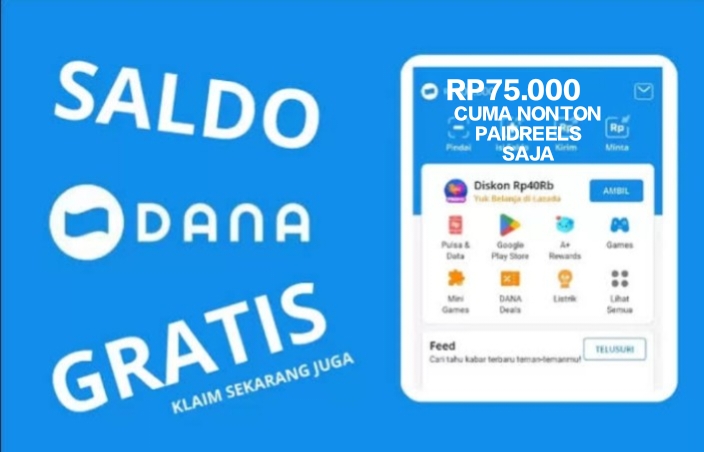 Nonton Video 30 Detik Cair Saldo DANA Gratis Rp75.000 di Website Penghasil Uang ini, Cek di Sini