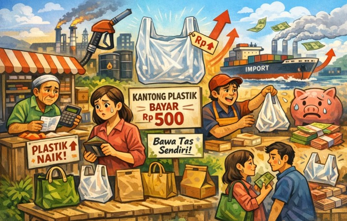 Harga Kantong Plastik Meroket, Warga Resah dan Warung Tertekan: Ternyata ini Penyebabnya
