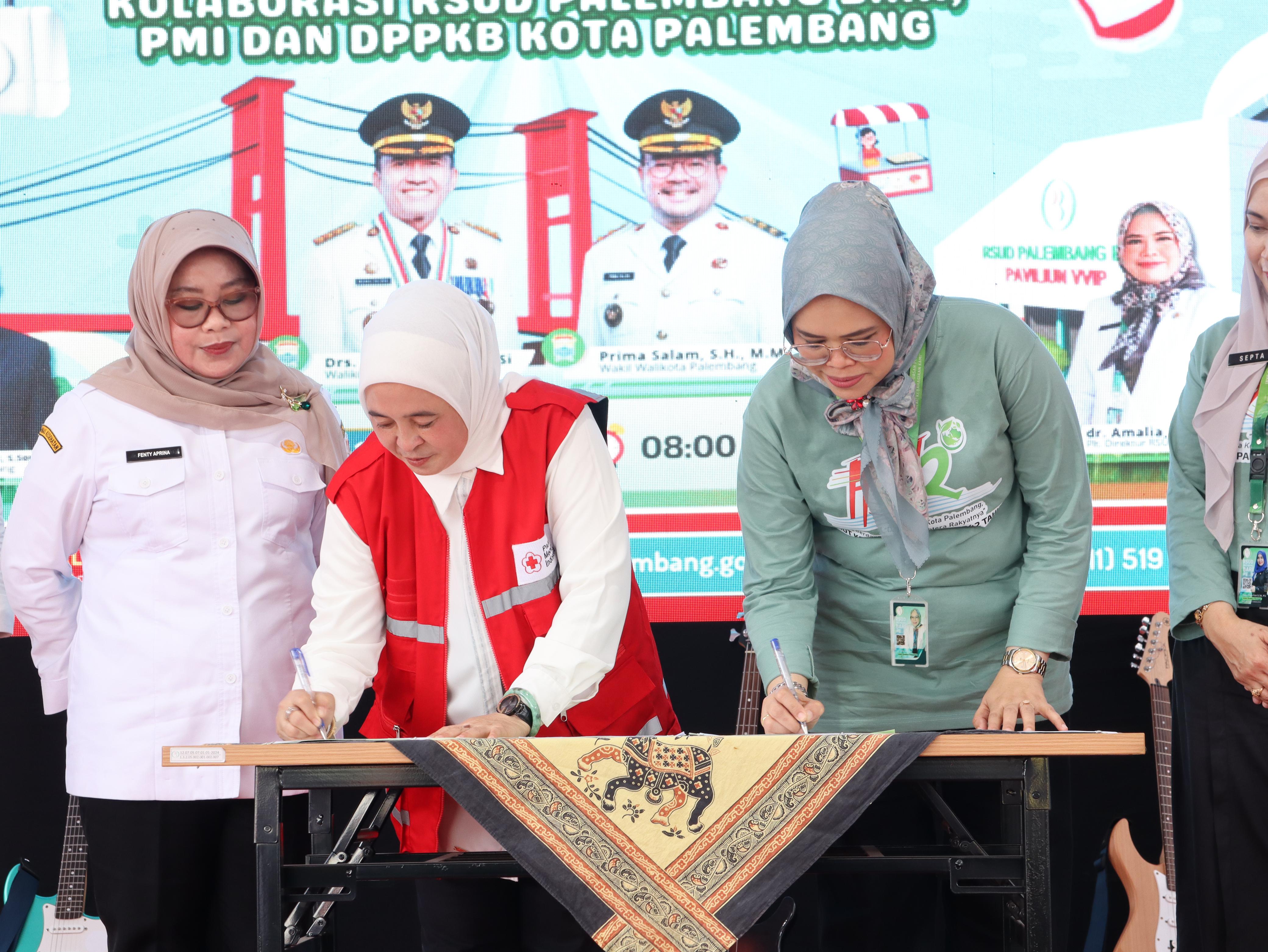 HUT Palembang 2025: PMI Kota Dengan RS Bari Kumpulkan 89 Kantong Darah