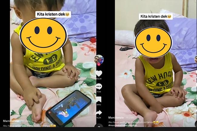 Ibu Ini Membagikan Video Anaknya Suka Sekali Mendengarkan Suara Azan, Mamidanzio: ‘Tapi Kita Kristen Dek’