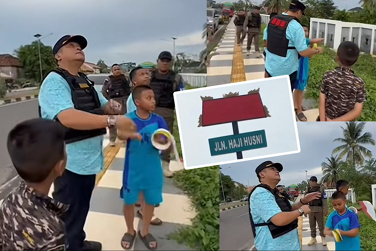 Pol PP Turunkan Layangan Bocah di Kawasan Musi VI Palembang, Ramai Warga Ngadu Jadi Korban Tali Gelasan