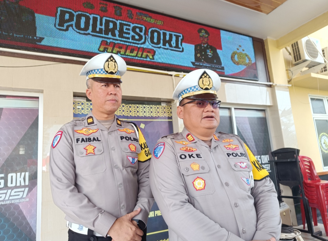 Satlantas Polres OKI Imbau Masyarakat Khusus Pengendara Waspada Cuaca Ekstrem