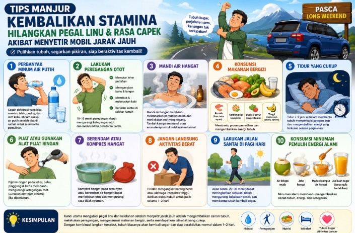 10 Tips Manjur Mengembalikan Stamina dan Menghilangkan Pegal Linu Setelah Menyetir Jarak Jauh