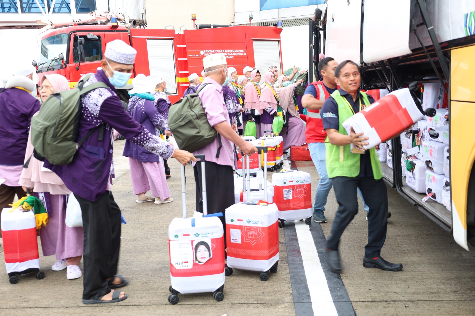 Kloter 3 Debarkasi Palembang Tiba di Tanah Air, 448 Jemaah Haji Mendarat dengan Selamat