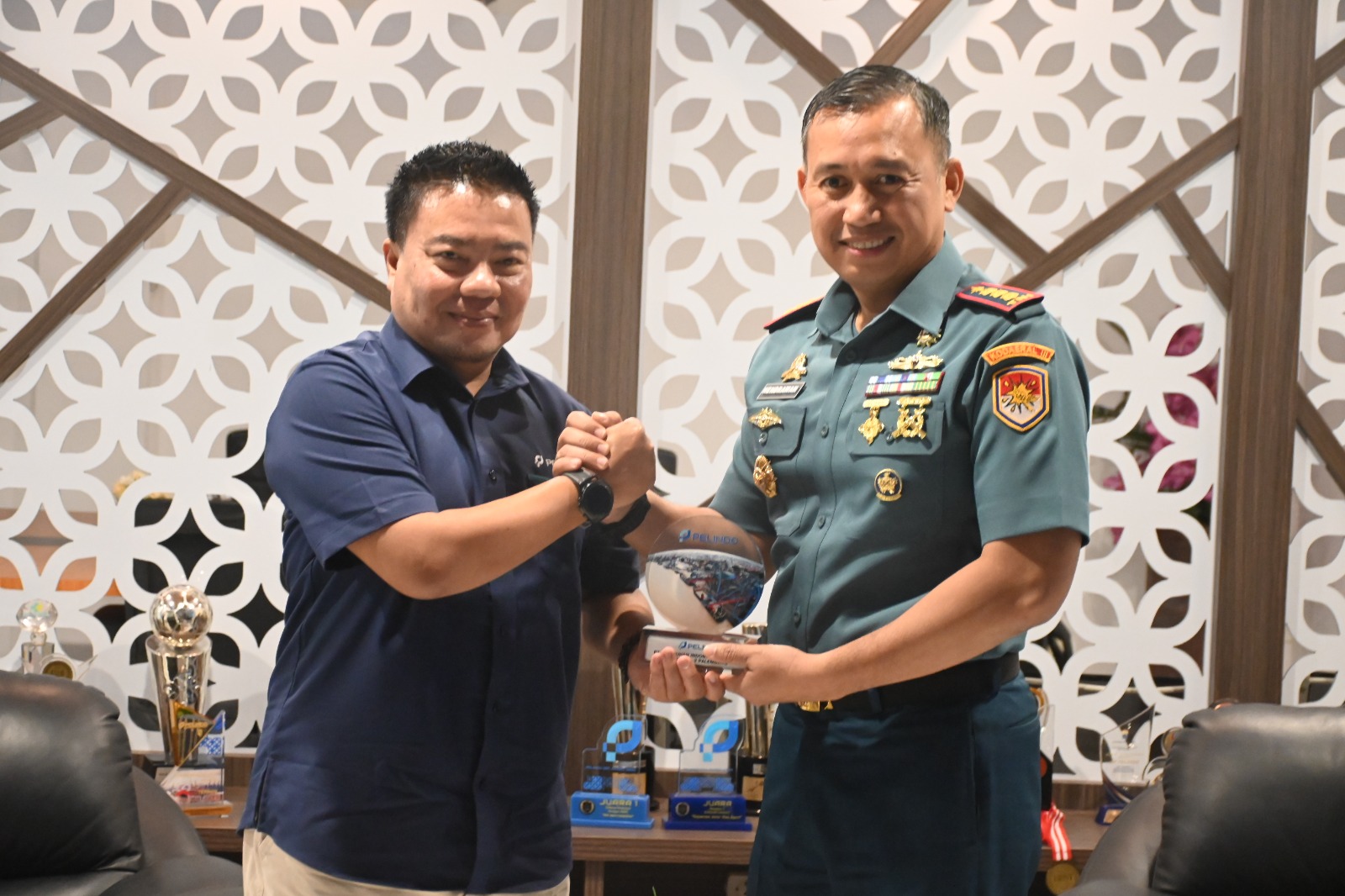 Perkuat Silaturahmi Dan Sinergi, Pelindo Regional 2 Palembang Terima Kunjungan Danlanal Palembang