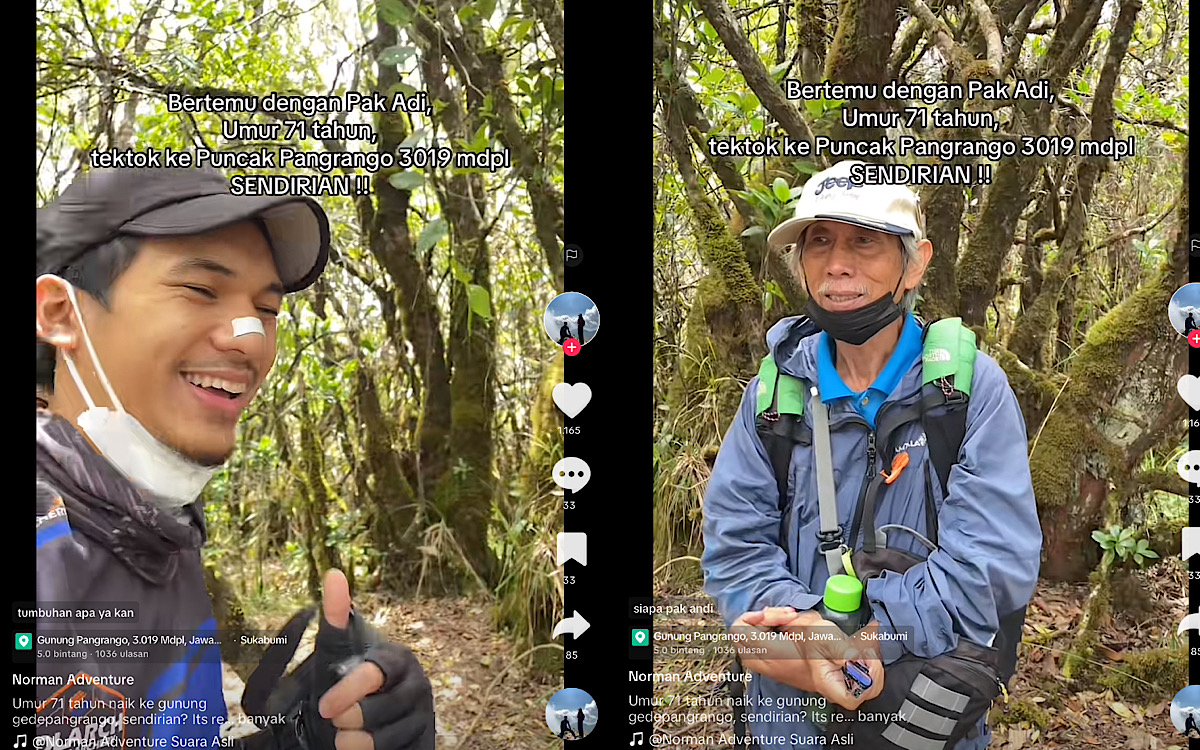 Salut, Pak Adi Umur 70 Tahun Masih Kuat Naik Gunung, Ternyata Untuk Olah Raga dan Kenal Tumbuh-Tumbuhan 