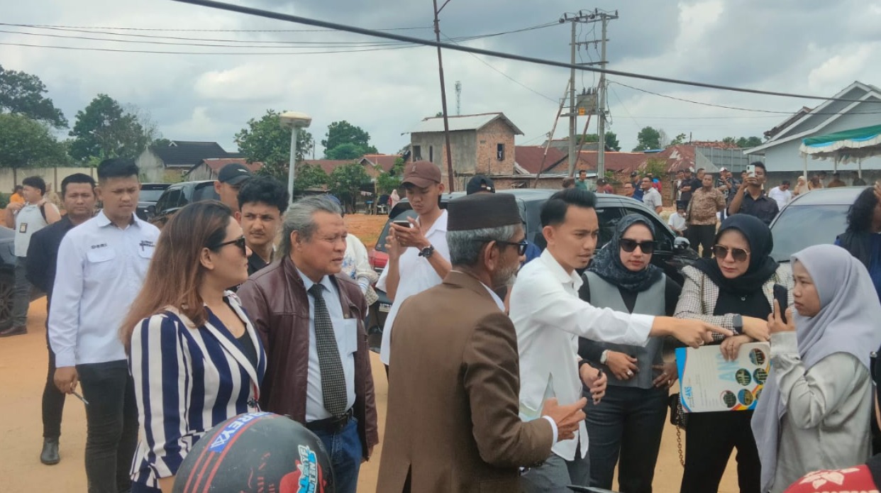 Dilaporkan Rusak Fasum, Pengukuran Ulang di Perumahan KMS Gandus Palembang, BPN dan Polda Sumsel 