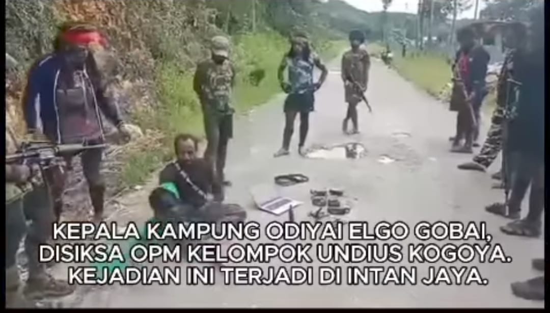 Video Viral, Kekejaman OPM Terhadap Kepala Kampung di Intan Jaya Papua, Reaksi Kodam XVII ?