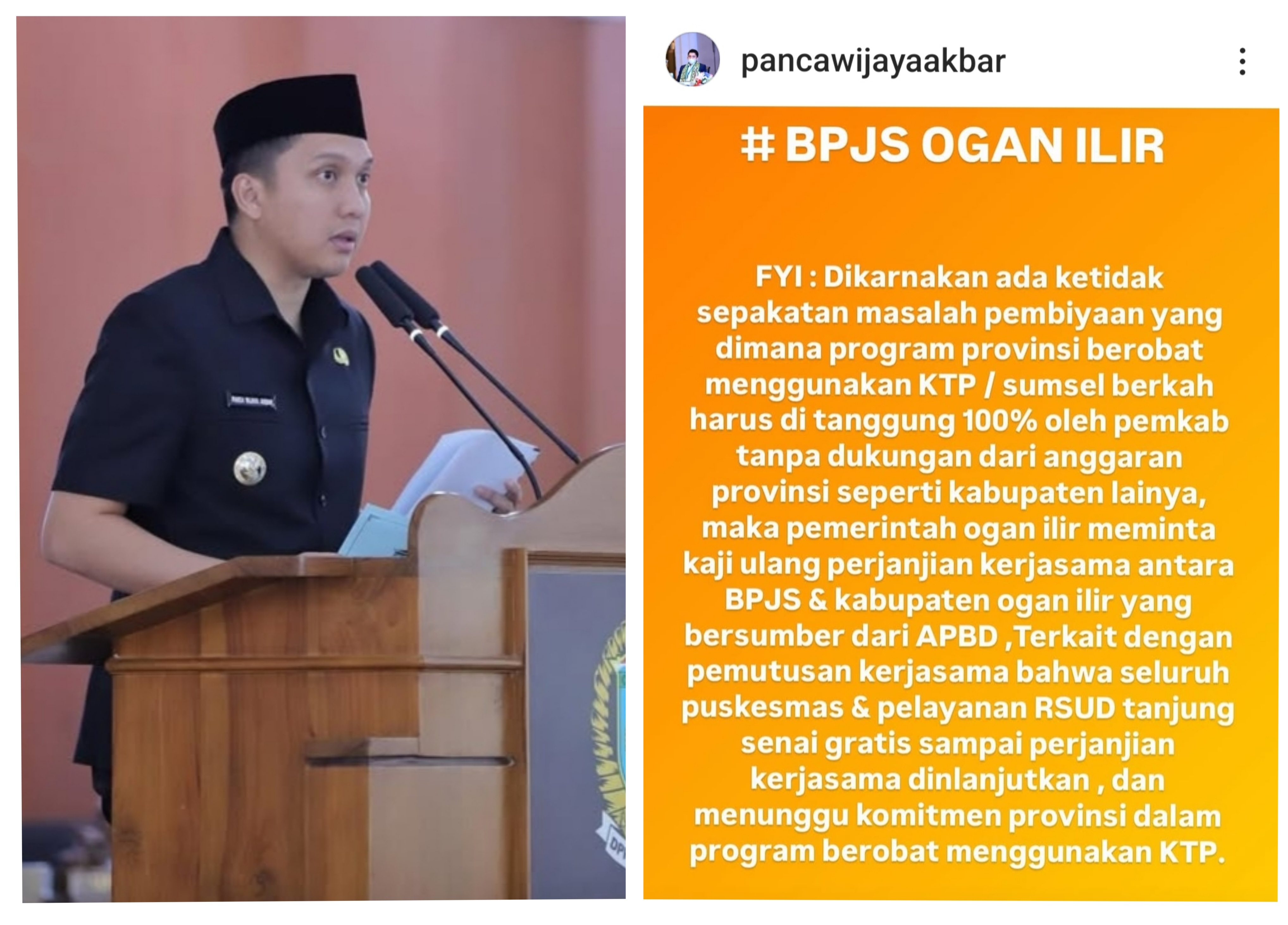 Kisruh Soal Layanan BPJS KIS di Ogan Ilir, Pemkab Minta Kaji Ulang Perjanjian Kerjasama dengan BPJS Kesehatan