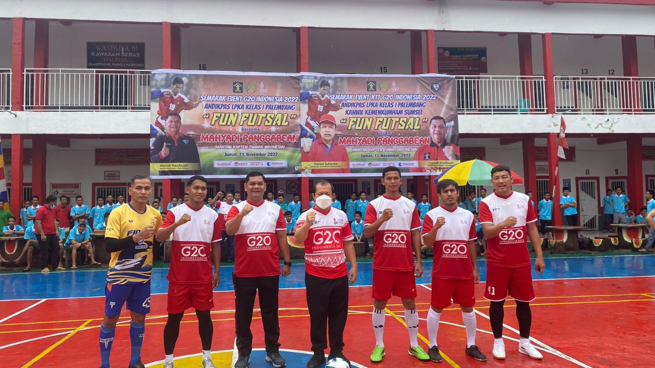 Andikpas LPKA Palembang Main Futsal Bareng Mantan Punggawa Timnas Indonesia