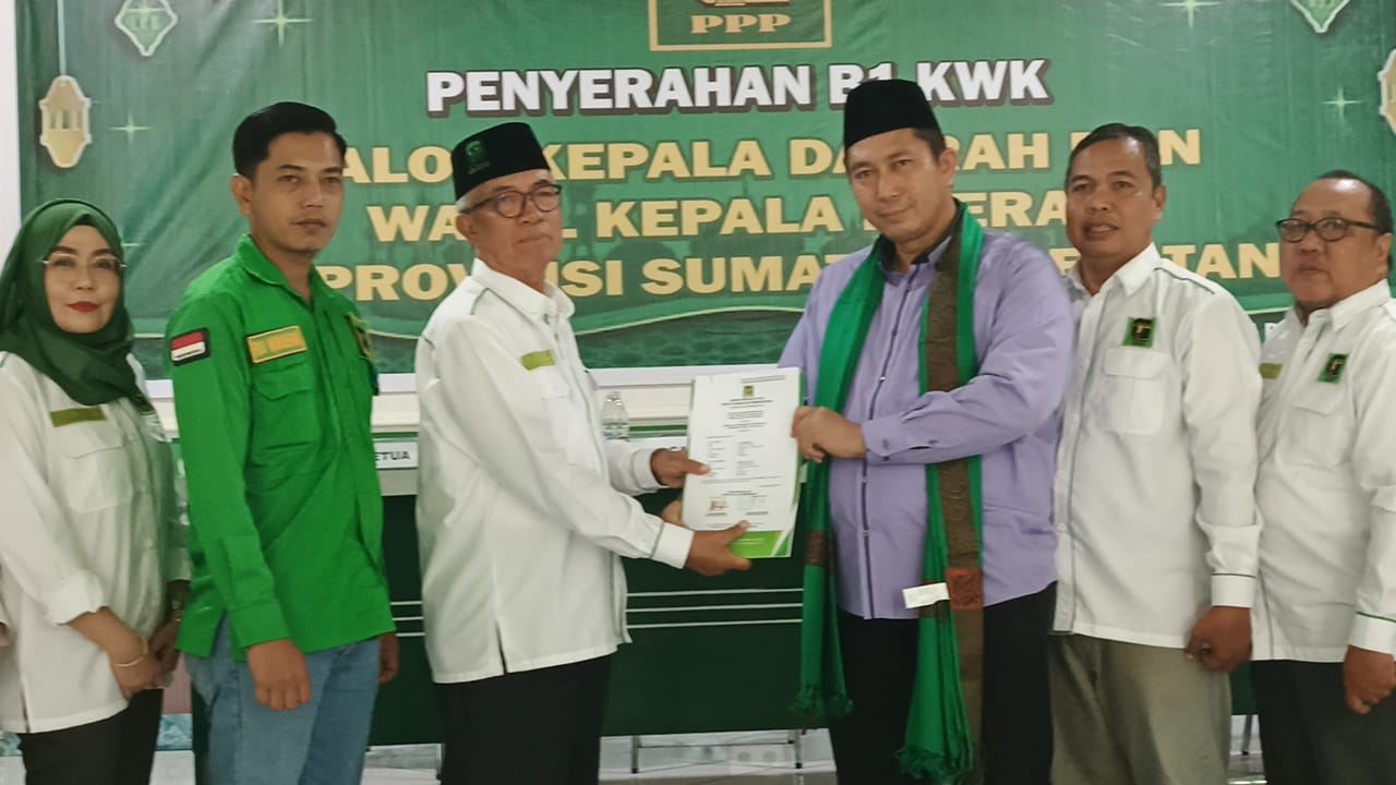 Pasangan Calon Wali Kota Pagaralam 'LuBer' Resmi Terima B1KWK dari PPP, Sudah Koleksi 9 Kursi Parlemen