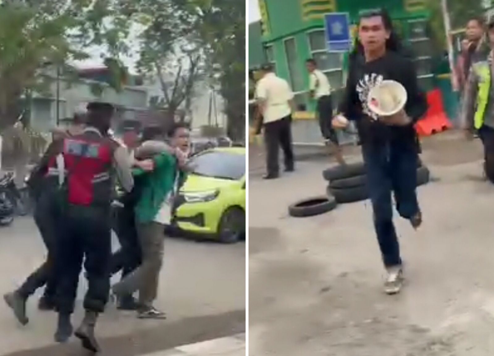  Puluhan Mahasiswa UMP Demo di Depan Gerbang Masuk Kampus, Ada yang Diamankan Polisi?