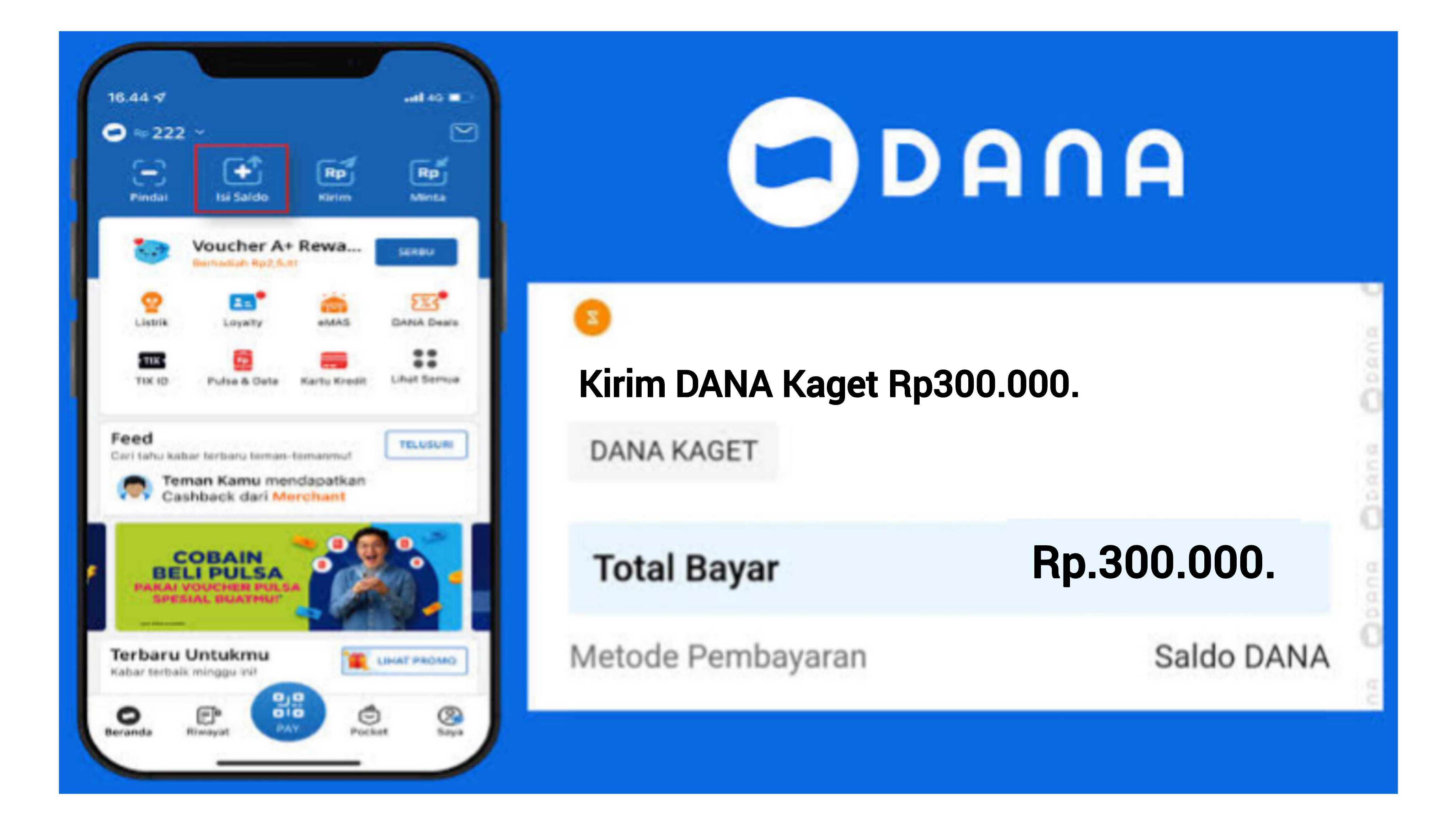 Dapatkan Kesempatan Raih Saldo DANA Gratis Sebesar Rp300.000. Langsung Klaim Tautannya