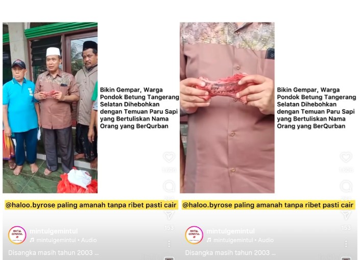 Paru Sapi Kurban Bertuliskan Nama Pengurban Hebohkan Warga Tangsel, Warganet: 'Teguran Lembut dari Langit'