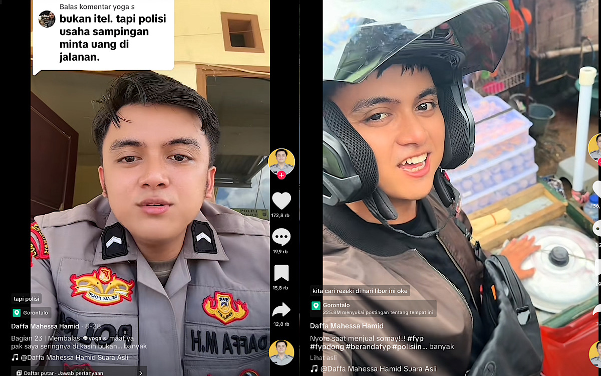 Bukan Intel, Polisi Ganteng Gorontalo Ini Beneran Jualan Siomay Diluar Jam Dinas, Ternyata Ini Alasannya Guys?