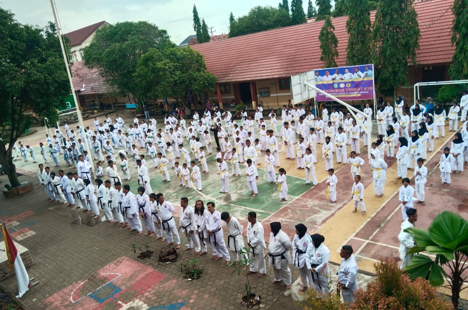 257 Murid Perguruan Shindoka se-Sumsel, Antusias Ikuti Ujian Kenaikan Sabuk yang Dipusatkan di Ogan Ilir