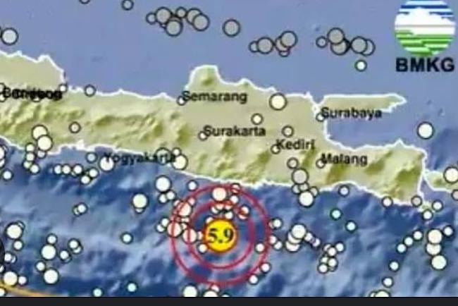 Gempa Terjadi di Kabupaten Pacitan, BMKG juga Mencatat Kejadian Gempa di Wilayah Bantul Yogyakarta  