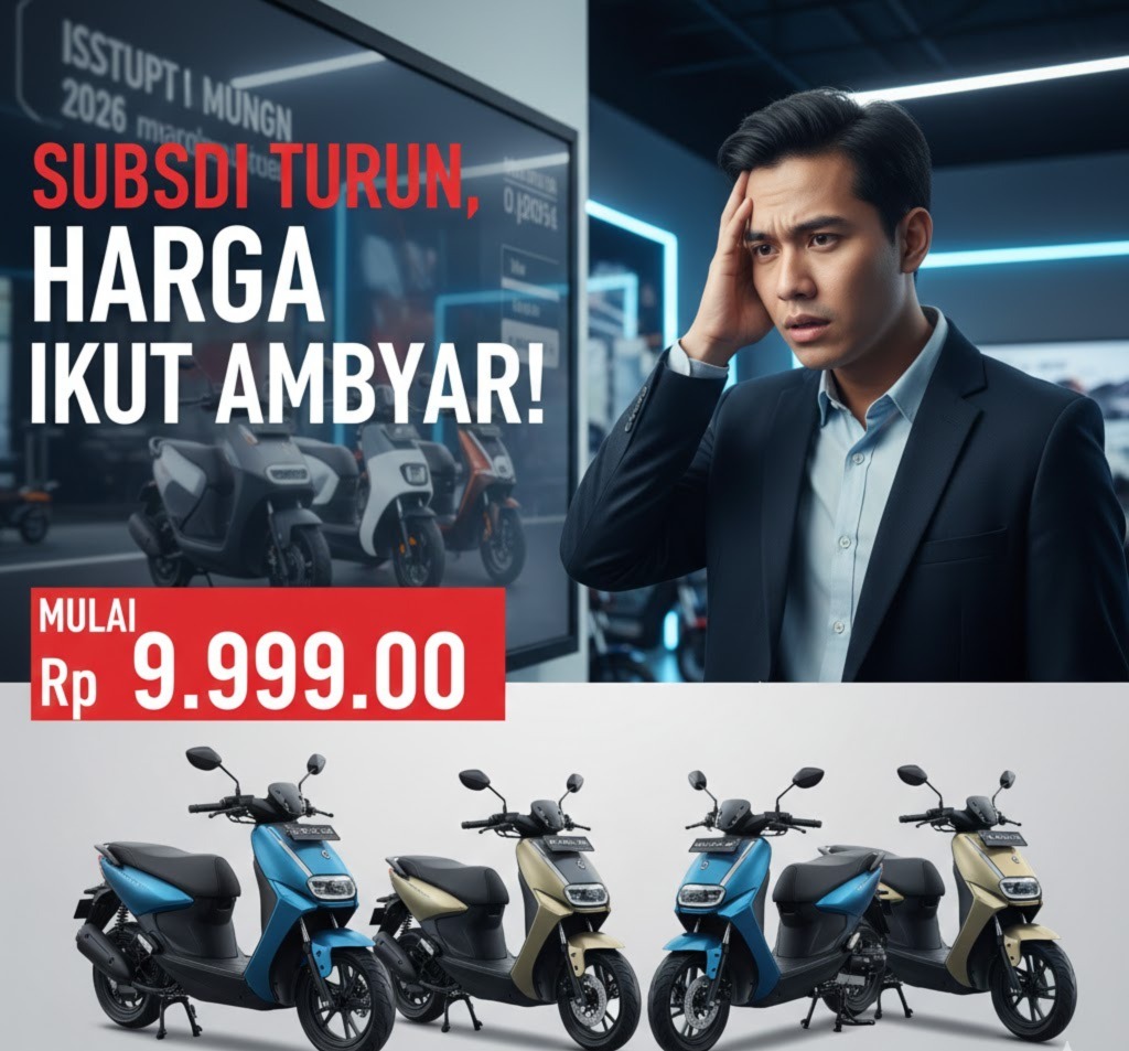 Subsidi Turun, Harga Ikut Ambyar! Motor Listrik 2026 Mulai Rp 9 Jutaan