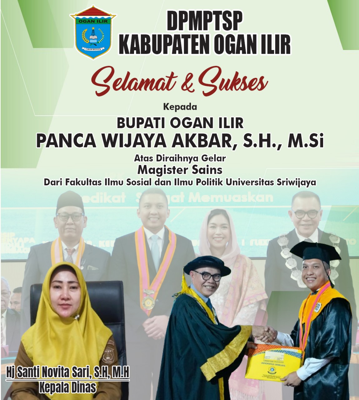 DPMPTSP Ogan Ilir Mengucapkan Selamat kepada Panca Wijaya Akbar atas Diraihnya Gelar Magister Sains