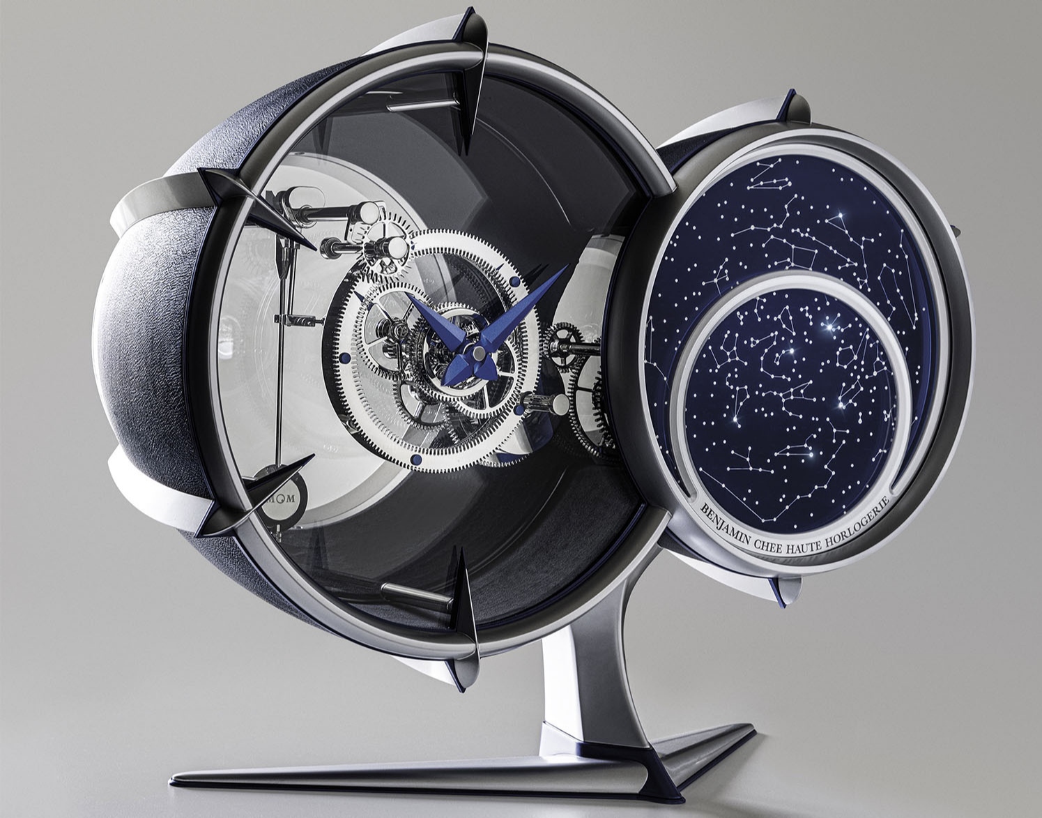 BCHH dan Alessandro Rigotto Ciptakan Jam Meja dengan Gerakan Pendulum Mengambang dan Komplikasi Langit 
