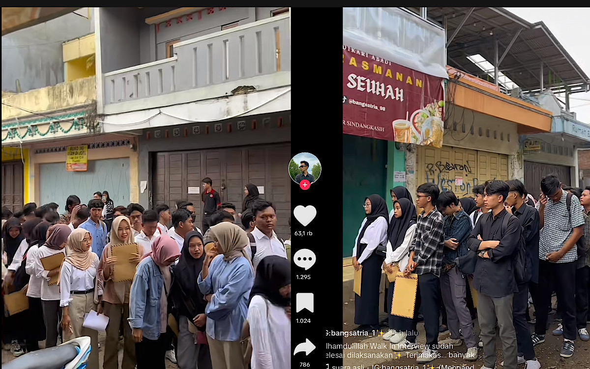 Viral Antrian Panjang Pelamar Kerja di Warung Seblak di Ciamis, Wow Pelamar Segitu Banyaknya Bikin Takjub