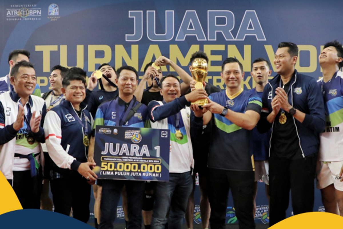 Jawa Timur Juarai Final Voli Menteri ATR/BPN Cup 2024, AHY: Sportivitas dan Sinergi Kunci Kesuksesan