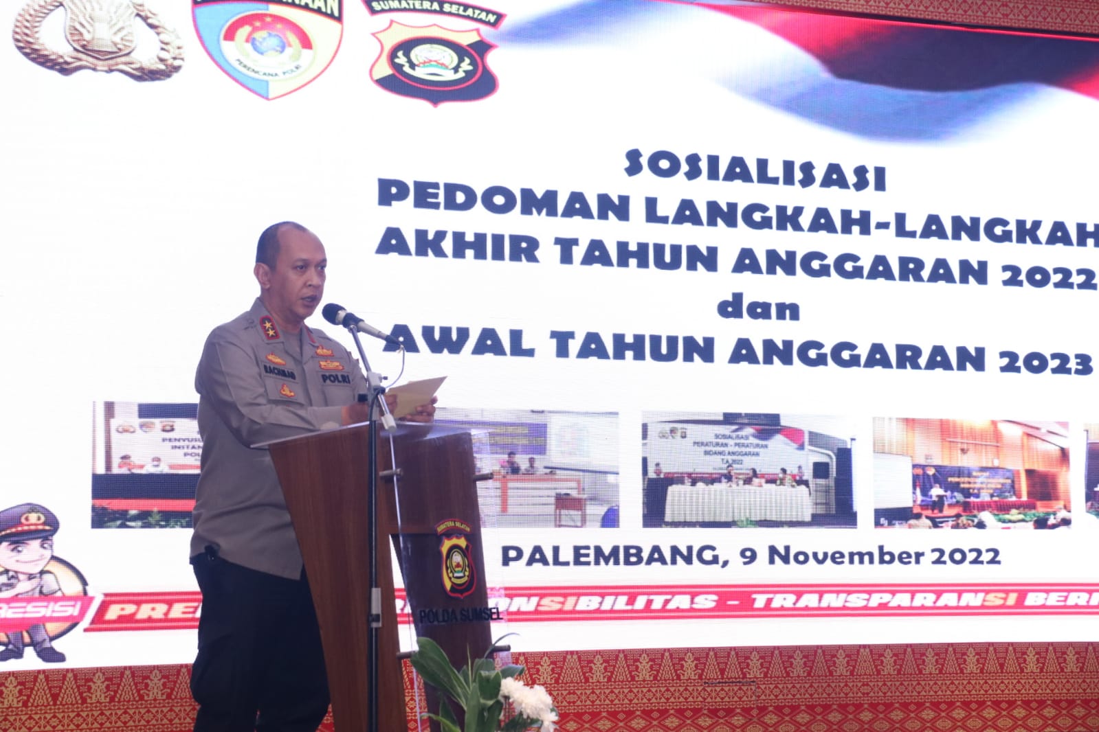 Polda Sumsel Sosialisasi Perencanaan Anggaran Keuangan Polri 2023