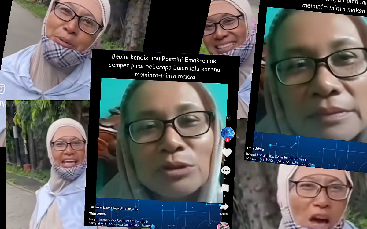 Rosmini Emak-emak Viral Ngemis Sambil Marah, Pengen Dijemput Keluarga di Palembang, Bagaimana Kondisinya Kini?