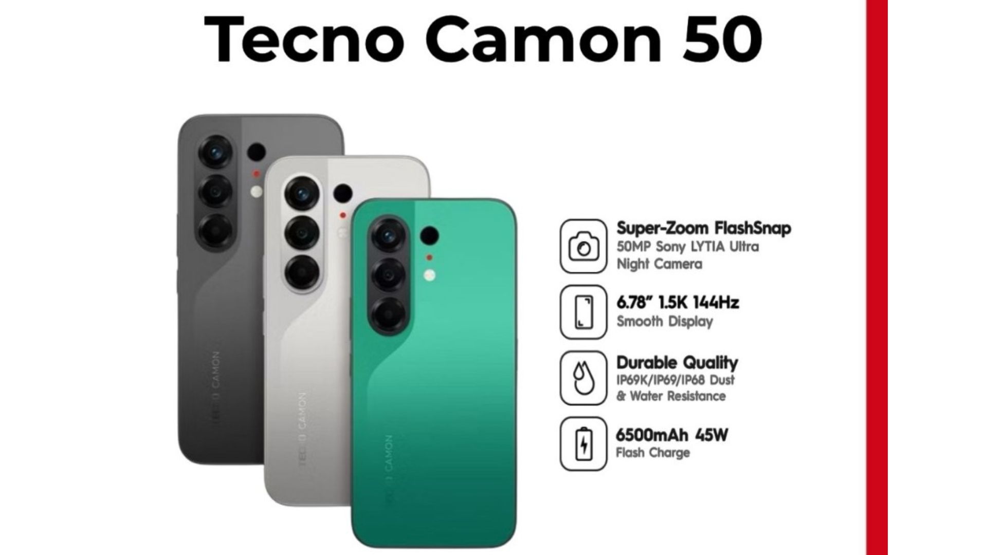 Tecno Hadirkan Tecno Camon 50 4G, Smartphone Mid-Range Rasa Flagship