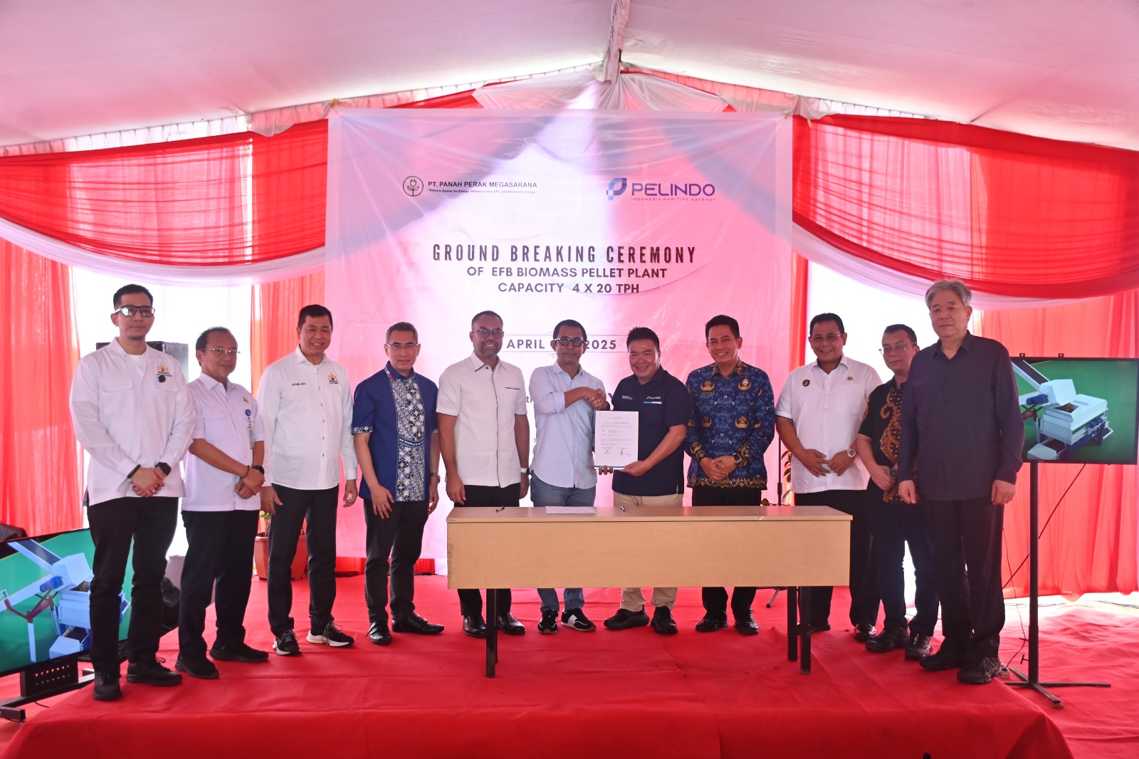 Pelindo dan PT Panah Perak Megasarana Resmikan Pembangunan Pabrik Biomassa di Palembang