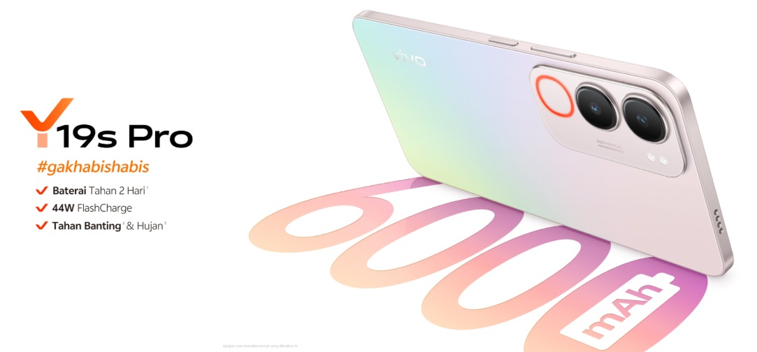 HP Murah Vivo Y19s Pro: Cuma 1 Jutaan Tawarkan Baterai Irit 6000 mAh, Dijamin Awet Hingga 5 Tahun