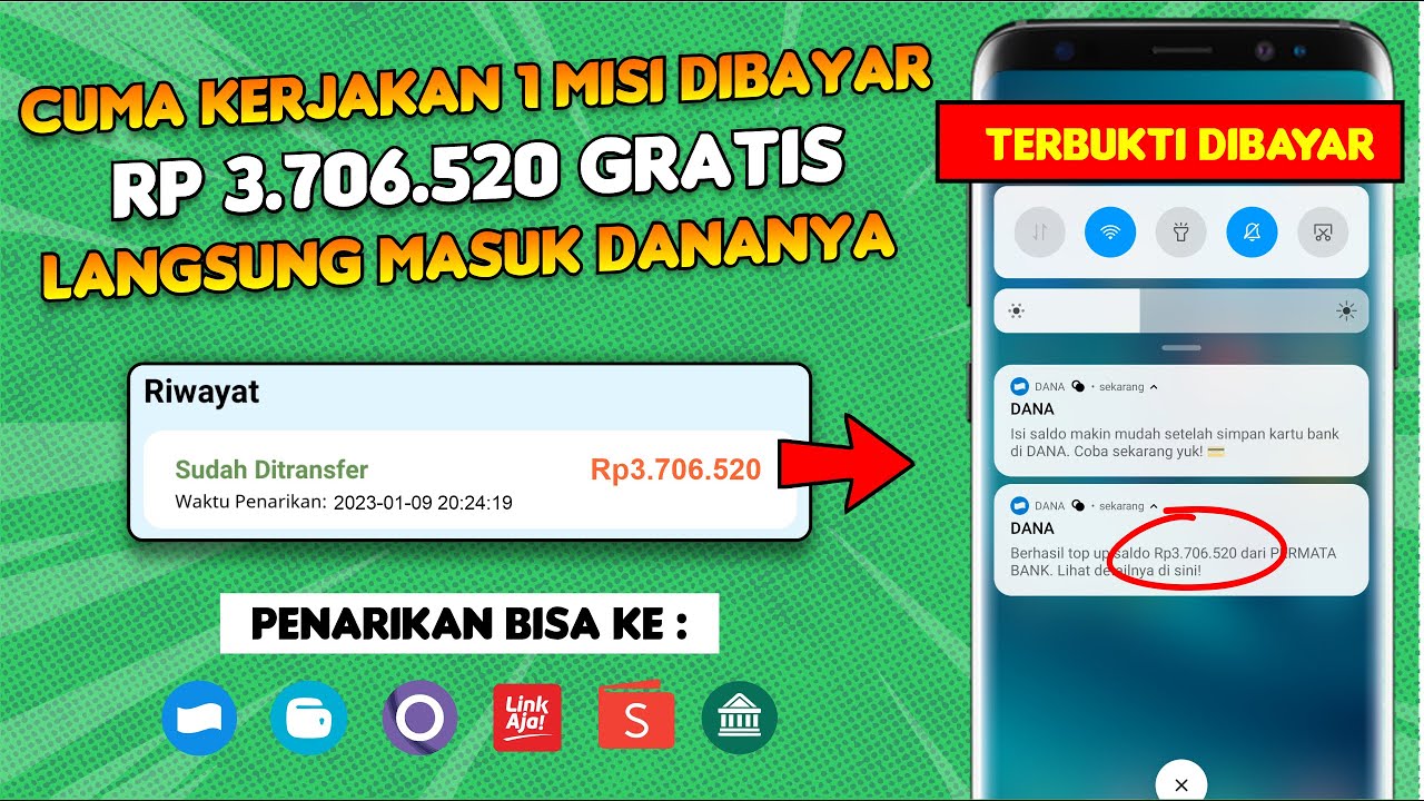 Terbukti Dibayar, Cuma Kerjakan 1 Misi di Aplikasi Ini Rp3.706.520 Langsung Jadi Saldo DANA