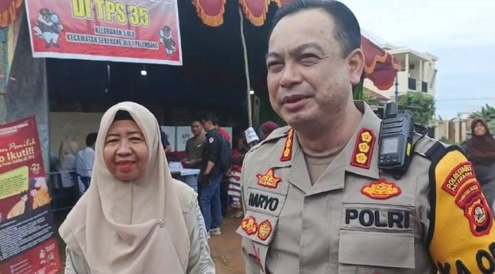  Tinjau TPS Gelar PSU Kapolrestabes Palembang, Kombes Harryo Pastikan Logistik dan Pengamanan Lancar 