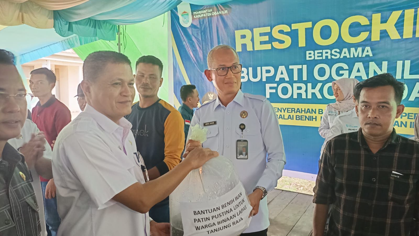 Kalapas Tanjung Raja Ogan Ilir Terima Bantuan 10 Ribu Benih Ikan, untuk Program Pembinaan Kemandirian