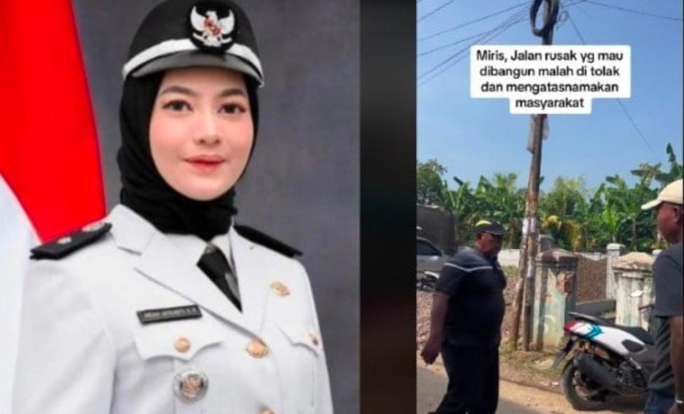 Lawan Preman yang Tolak Perbaikan Jalan, Aksi Kades Cantik Ini Jadi Sorotan Warganet