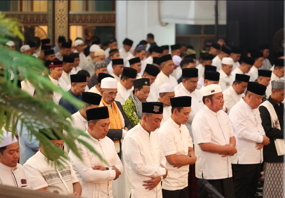 Kapolda Sumsel, Gubernur Herman Deru, dan Pangdam Tutup Safari Ramadhan di Griya Agung