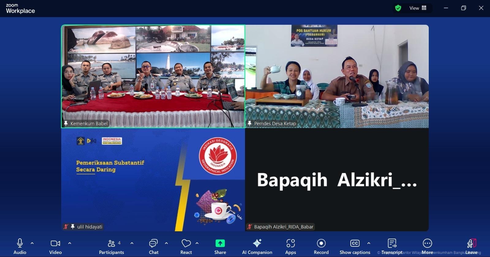 Teh Tayu Jebus Selangkah Lagi Menuju Indikasi Geografis, Kanwil Kemenkumham Babel Laksanakan Simulasi