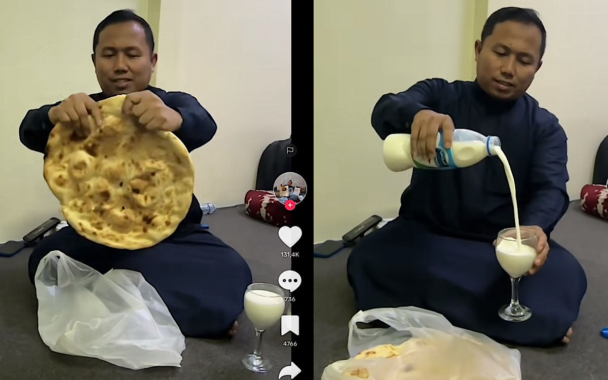 Food Vlogger Tunjukkan Sarapan Simpel dan Murah di Tanah Suci, Netizen di Tanah Air Ribut Soal Ongkos Kirim 