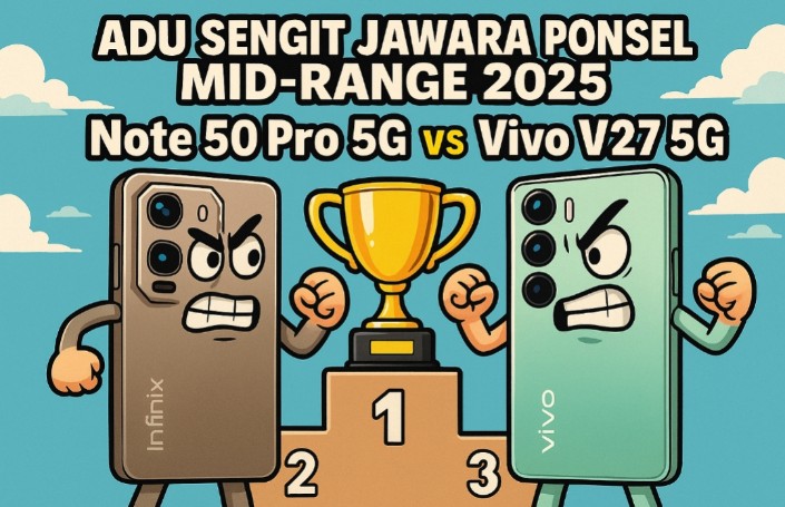 Adu Sengit Jawara Ponsel Mid-Range 2025: Infinix Note 50 Pro 5G vs Vivo V27 5G, Siapa Paling Unggul?