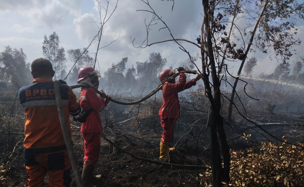 Personel Gabungan Lakukan Mopping Up Karhutla di Desa Simpang Tiga Tulung Selapan OKI 