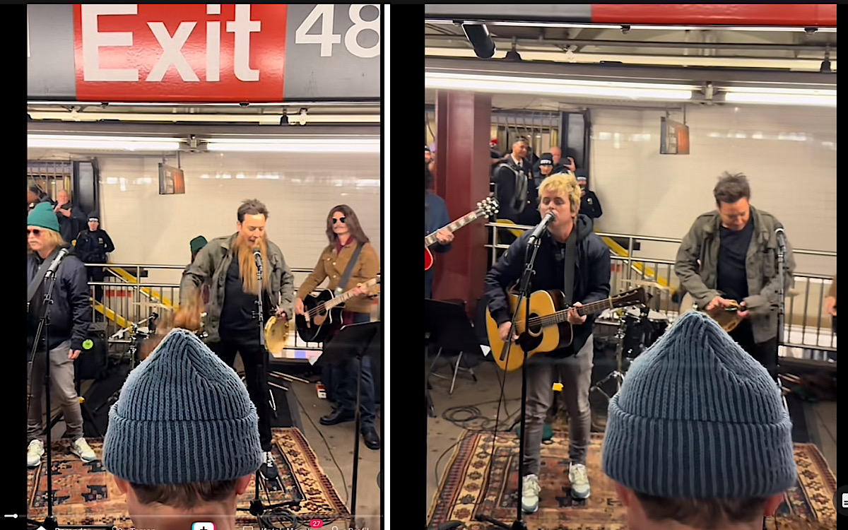 Green Day Bikin Konser Dadakan di Stasiun Kereta Bawah Tanah New York, Nyamar Pakai Rambut dan Kumis Palsu