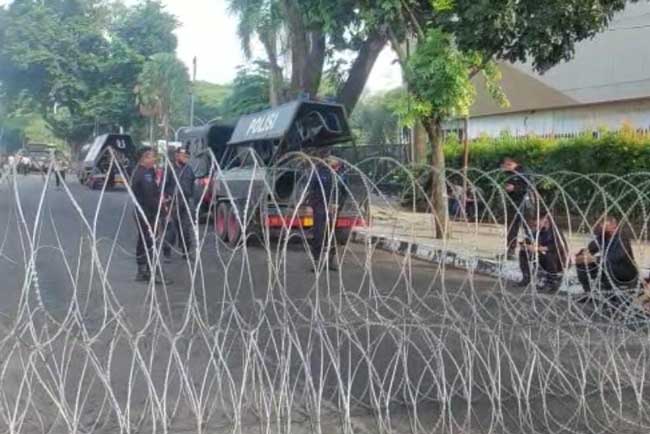 900 Personel Gabungan Amankan Unjuk Rasa di Simpang 5 DPRD Sumsel Hari Ini