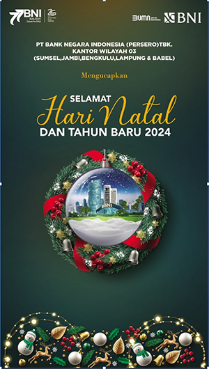 PT Bank Negara Indonesia Tbk Kantor Wilayah 03 Mengucapkan Selamat Hari Natal dan Tahun Baru 2024