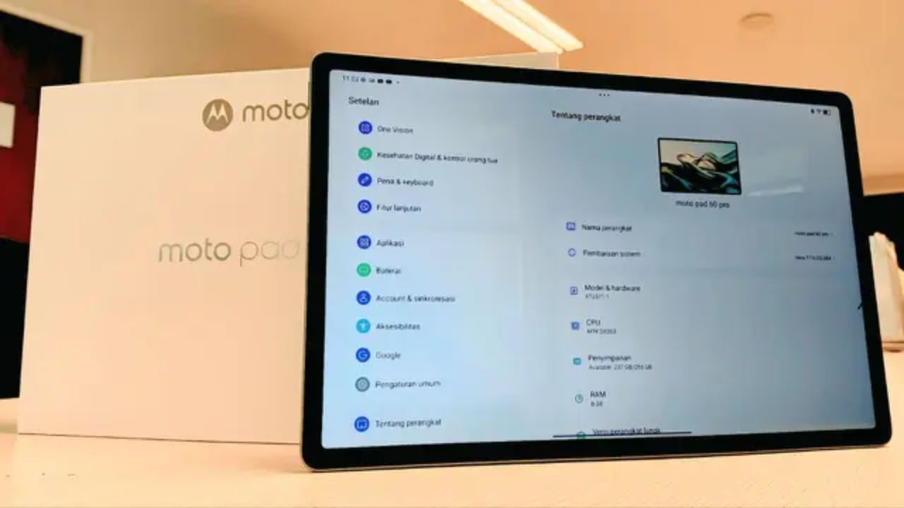 Motorola Moto Pad 60 Pro Resmi Hadir: Tablet Mid-Range dengan Layar 3K dan Speaker JBL Dolby Atmos