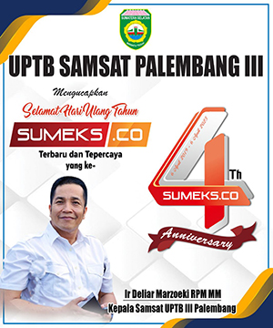 UPTB Samsat III Palembang Mengucapkan Selamat Ulang Tahun Sumeks.co ke 4 Tahun