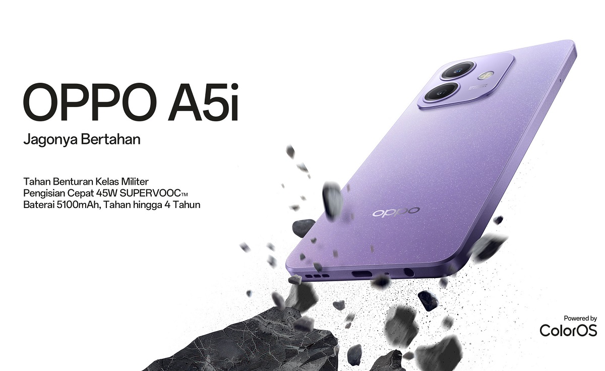 OPPO A5i Pro Resmi Rilis Menghadirkan Bodi Tahan Banting Sekelas Militer