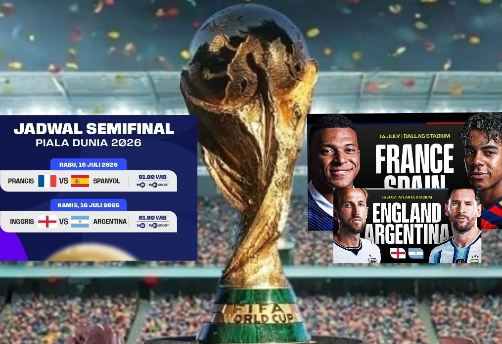 Semifinal Rasa Final Piala Dunia 2026, Inggris Bertemu Argentina, Prancis Lawan Spanyol