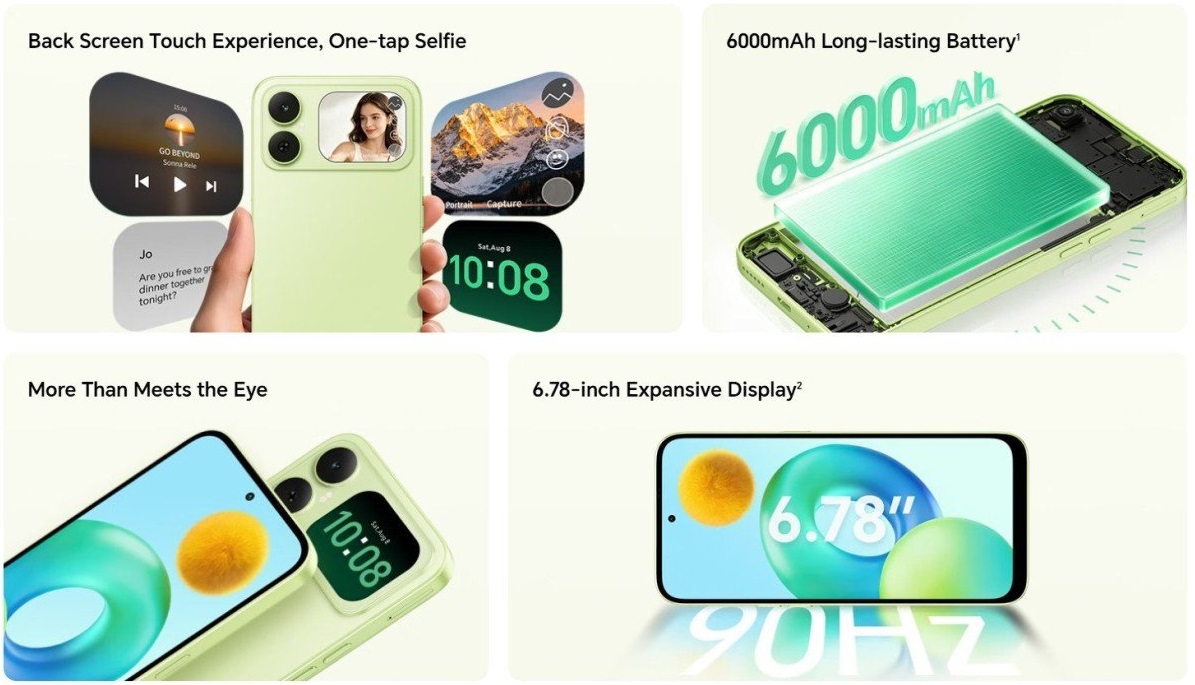 HONOR Play20C Resmi Meluncur, HP dengan Layar Sekunder Multifungsi 