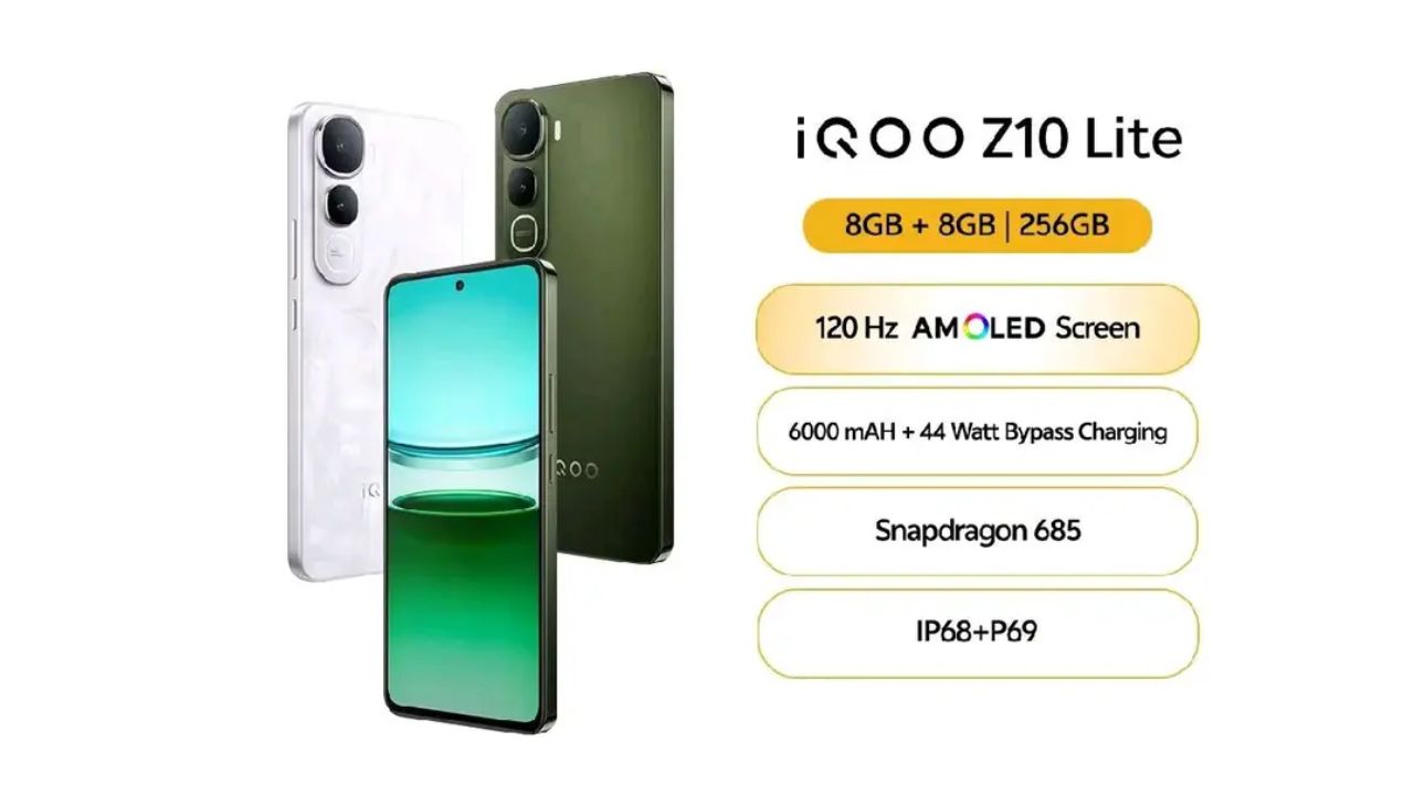 iQOO Z10 Lite Menggunkan Layar P3 Wide Color Gamut, Cocok untuk Gaming dan Streaming dengan Desain Bezel Tipis