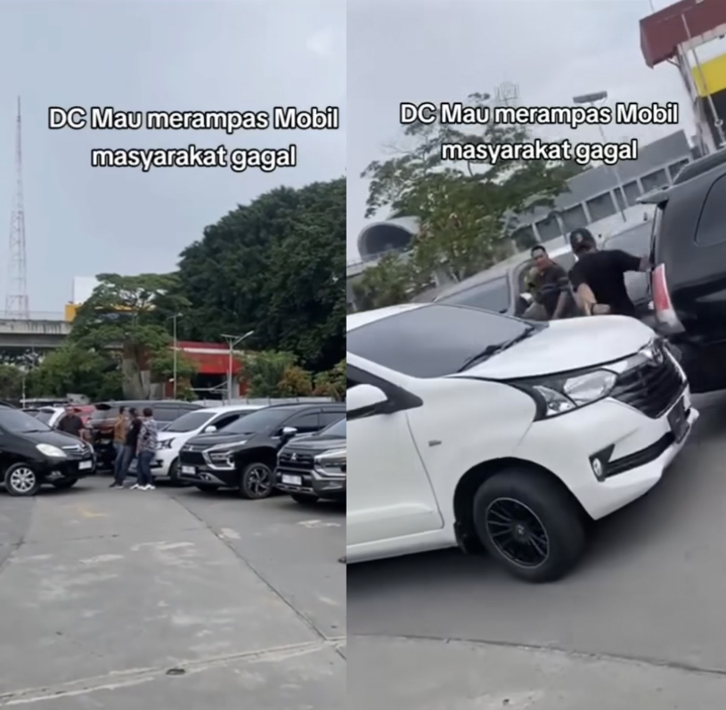 Belasan Debt Collector Hadang Mobil di Parkiran Mall, Netizen : Berantas Premanisme
